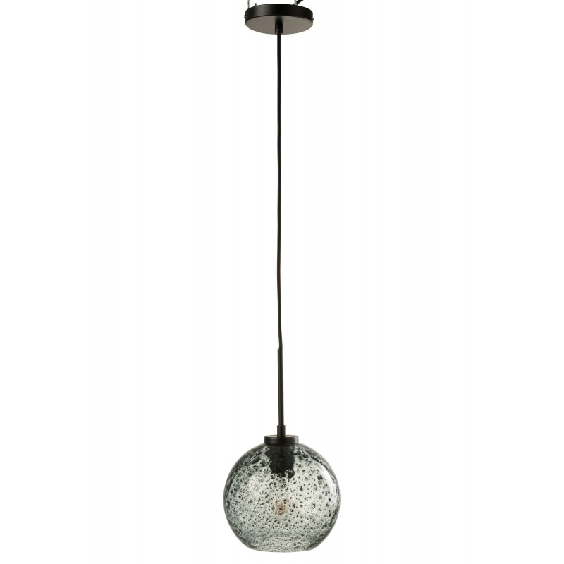 Lampe boule suspendue en verre gris 21x21x162 cm