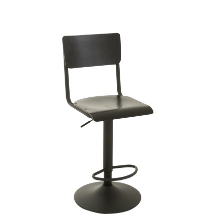Chaise de bar en Bois Noir 40x40x105cm