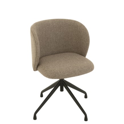 Chaise réglable en velours marron 56x48x48 cm