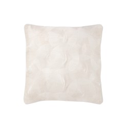 Cuscino quadrato in tessuto beige 45x45x10 cm