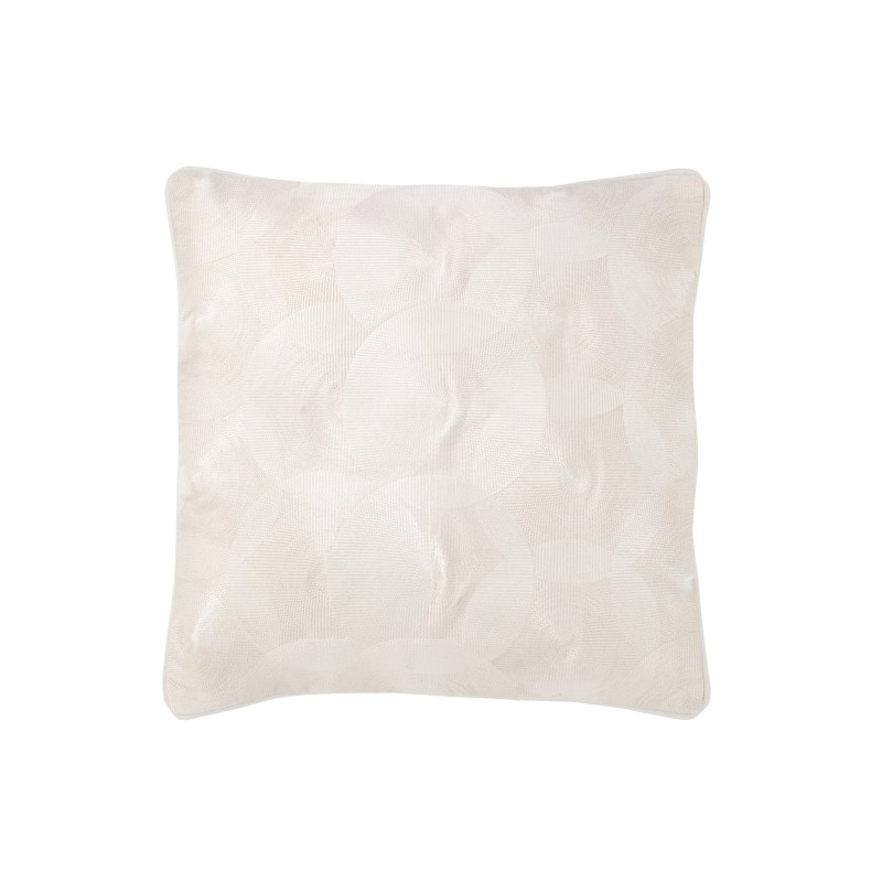 Cuscino quadrato in tessuto beige 45x45x10 cm Cuscino quadrato in tessuto beige 45x45x10 cm