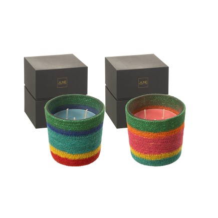 Vela perfumada de parafina multicolor 12x12x11.5 cm