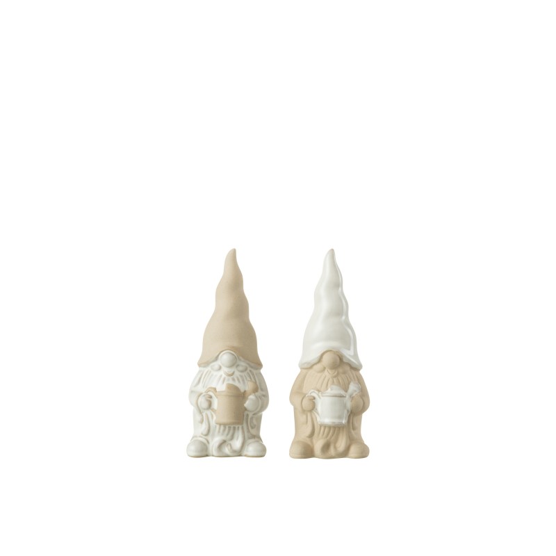 Lutin arrosoir en porcelaine multicolore 5.5x5.5x15 cm