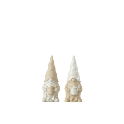 Lutin arrosoir en porcelaine multicolore 5.5x5.5x15 cm