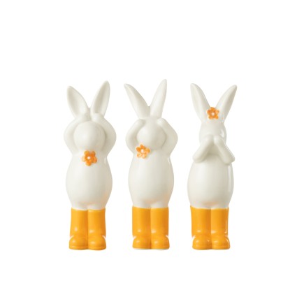 Lapin en porcelaine multicolore 7x6x19.5 cm