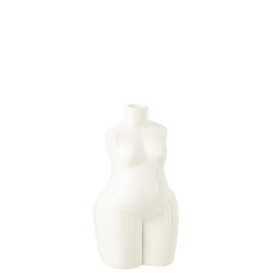 VASE LADY BODY PEWTER WHITE S