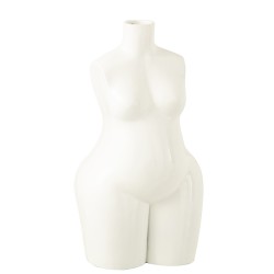 VASE LADY BODY PEWTER WHITE L