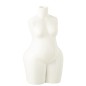 Jarrón busto mujer en cerámica blanca 25.5x19.5x47 cm