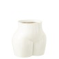 Vase hanche femme en céramique blanche 32.5x24.5x30.5 cm