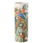 Vase papillons en céramique blanche 14x14x40.5 cm