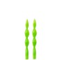 Caja de 2 velas calabaza 5h en parafina verde 7.5x3.5x30 cm
