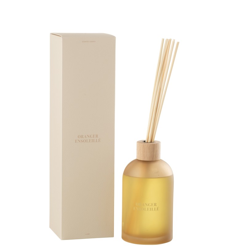 Diffuseur d’accords essentiels «Oranger Ensoleillé» 500ml en verre 9.5x9.5x35.5 cm
