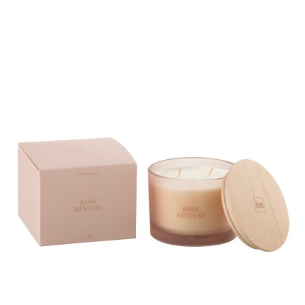 BOUGIE SENT ROSE RÊVEUSE-30H