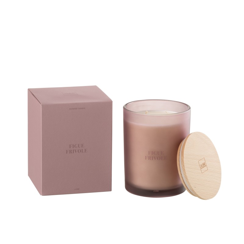 Vela perfumada «Higo Frívolo» 52h en parafina blanca 10.5x10.5x14 cm