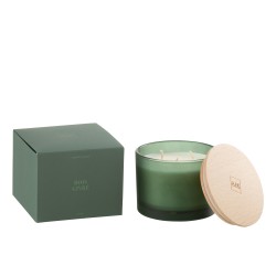 Vela perfumada «Bosque Helado» 28h en parafina blanca 11.5x1.5x10 cm