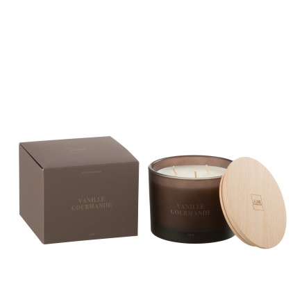 Vela perfumada «Vainilla» 28h en parafina blanca 11.5x1.5x10 cm