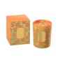 Bougie senteur "Orange Flowers» 70h photophore en verre 10.5x10.5x13.5 cm