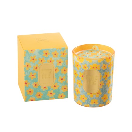 SC CANDLE FLOWERS AZU/YE L-70H