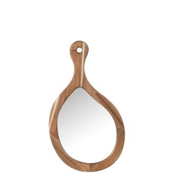 Espelho de madeira em forma de palete 63 x 36 cm