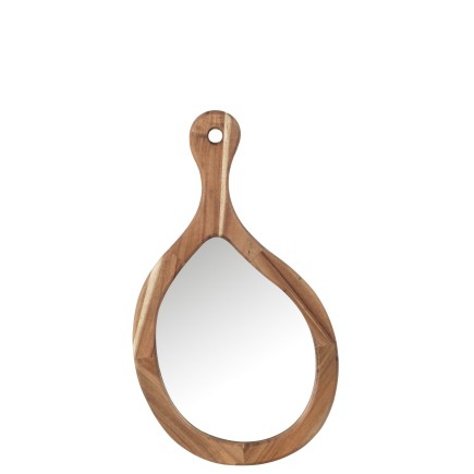 Espelho de madeira em forma de palete 63 x 36 cm