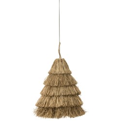 Lampe suspendue en jonc de mer naturel 42x42x50 cm