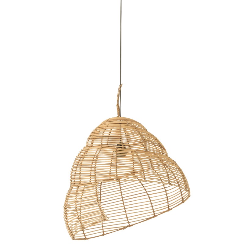 Lampe suspendue escargot en bambou beige 50x50x55 cm Lampe suspendue escargot en bambou beige 50x50x55 cm
