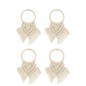 S/4 NAPKIN RING MACR POLY BEI
