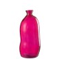 Vase ovale en verre fuchsia 34x34x73 cm