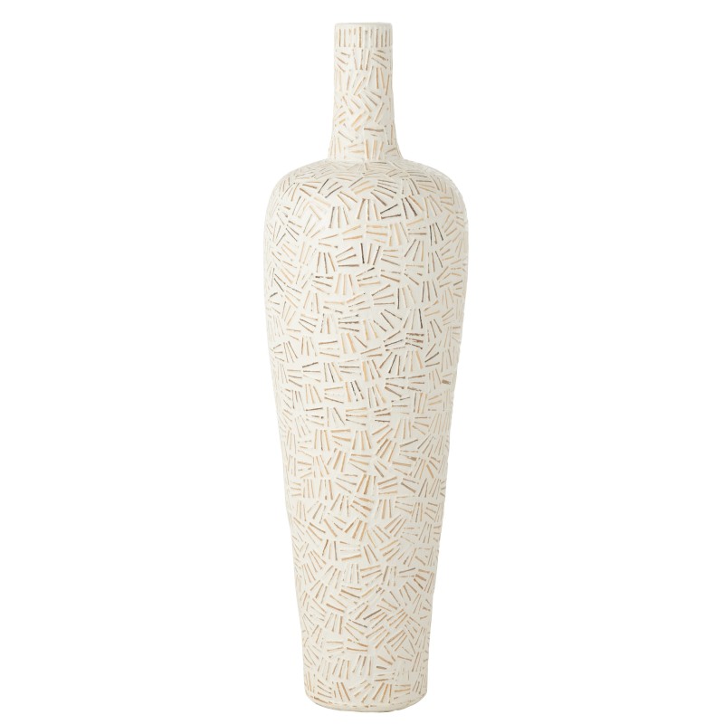 Vaso in ceramica bianca 35x35x100 cm