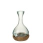 Jarrón botella sobre madera de vidrio transparente 19x21x29 cm