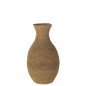 Vase en fibres naturelles beige 33x33x59 cm