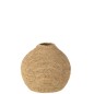 Vaso rotondo in fibra naturale beige 44x44x52 cm Vaso rotondo in fibra naturale beige 44x44x52 cm