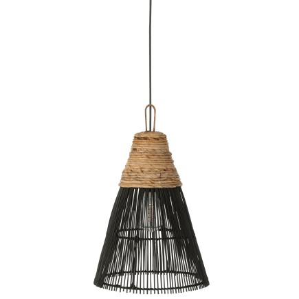 ABAT-JOUR CONE ROTIN NOIR