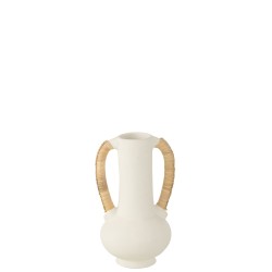 VASE AMPHORE LEO TERRA BLA/NAT