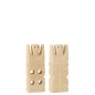 Estátuas Marie Pierre em pedra natural 9x5x24 cm, conjunto de 2 Estátuas Marie Pierre em pedra natural 9x5x24 cm, conjunto de 2