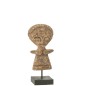 Estatuilla ying de madera de albasia marrón 11x7x31 cm