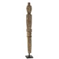 Estatua de madera de albasia marrón en 12x12x90 cm