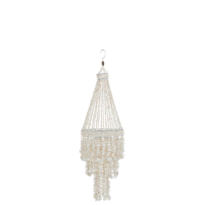 Suspension en coquillage blanc 20x20x70 cm Suspension en coquillage blanc 20x20x70 cm