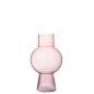 Vaso palla di vetro rosa 17.5x17.5x31 cm