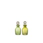 Carafe feuille en verre vert 5.5x5.5x13 cm assortiment de 2 Carafe feuille en verre vert 5.5x5.5x13 cm assortiment de 2