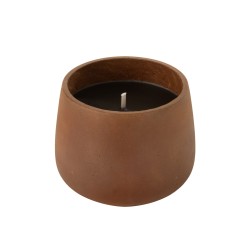 Candela da esterno 48H in ceramica marrone 20,5x20,5x16 cm
