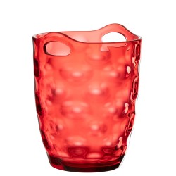 Cubo de hielo de plástico transparente 18x18x23 cm