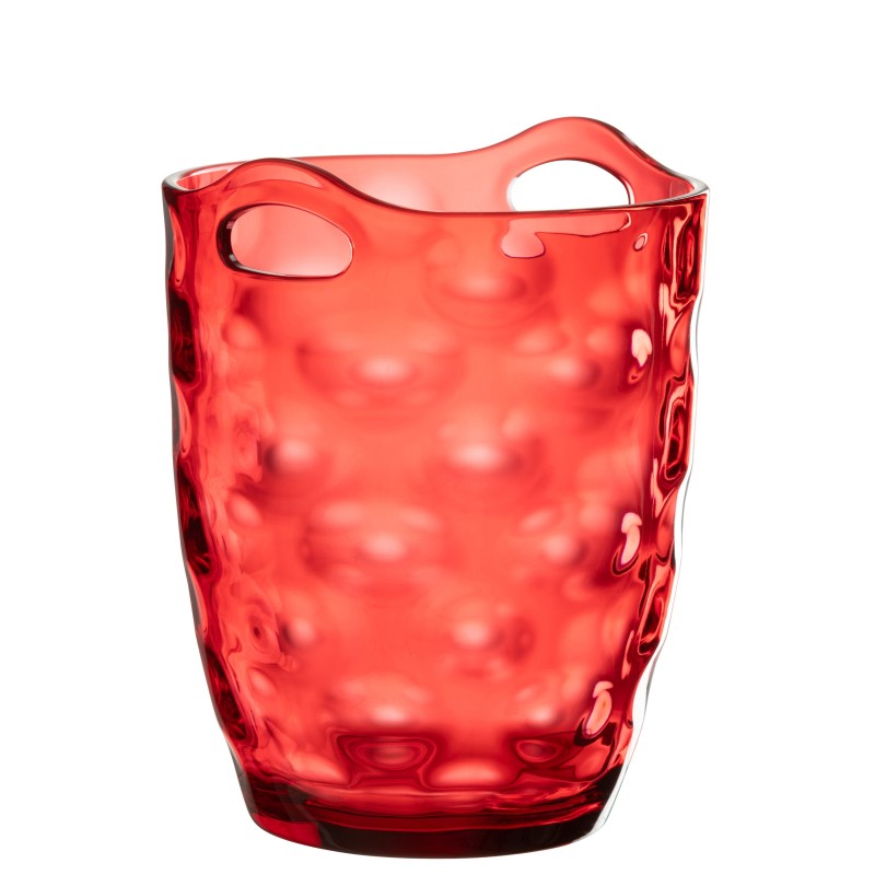 Seau à glace en plastique transparent 18x18x23 cm