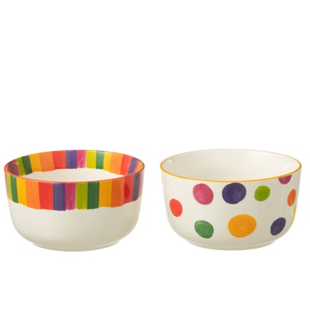 Bol pois en porcelaine multicolore 19.5x19.5x10.5 cm