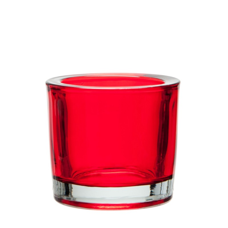 photophore verre rouge