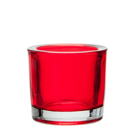 photophore verre rouge