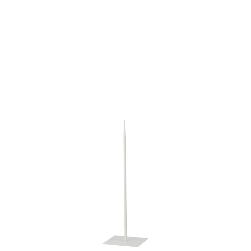 Espeto de metal branco 14x14x34 cm Espeto de metal branco 14x14x34 cm