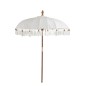 PARASOL + PIED + POMPON COTON/BOIS BLANC MARRON LARGE PARASOL + PIED + POMPON COTON/BOIS BLANC MARRON LARGE