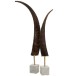 CORNE + PIED STRIES CORNE/MARBRE NOIR/MARRON/BLANC LARGE CORNE + PIED STRIES CORNE/MARBRE NOIR/MARRON/BLANC LARGE