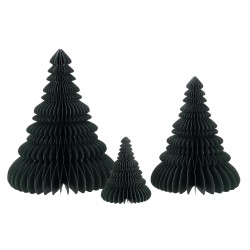 Árbol de Navidad plegable de papel verde 19x19x24 cm